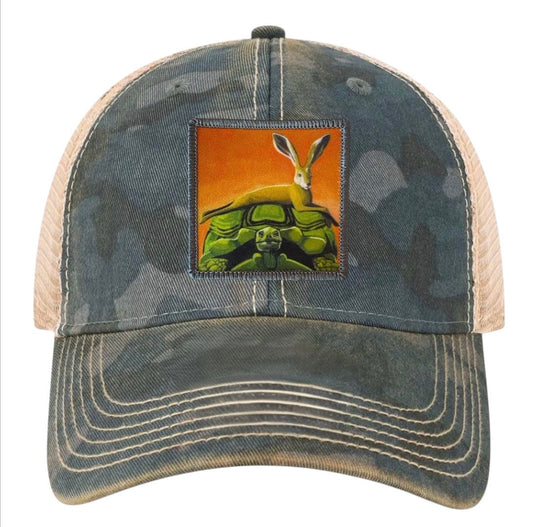 The Tortoise by a Hare Unstructured Hat Hats FlynHats Navy Camo