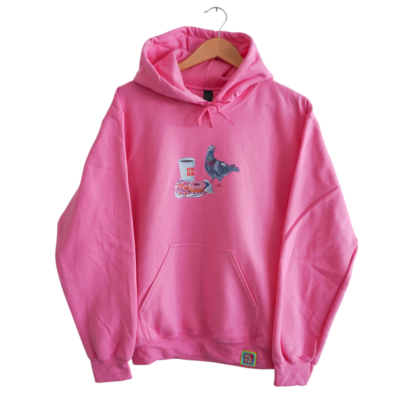 Pigeons Run On Donuts Pink Hoodie