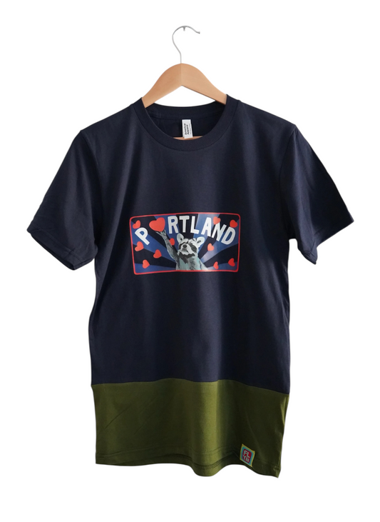 Portland Raccoon Colorblock t-shirt