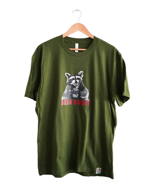 Beer Bandit olive green t-shirt