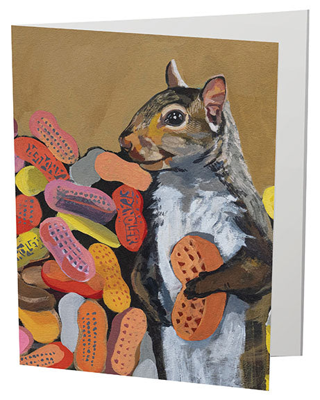 Peanut Squirrel Greeting Card  Flyn_Costello_Art   