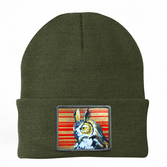 WS Gaia Owl Beanie Hats Flyn Costello