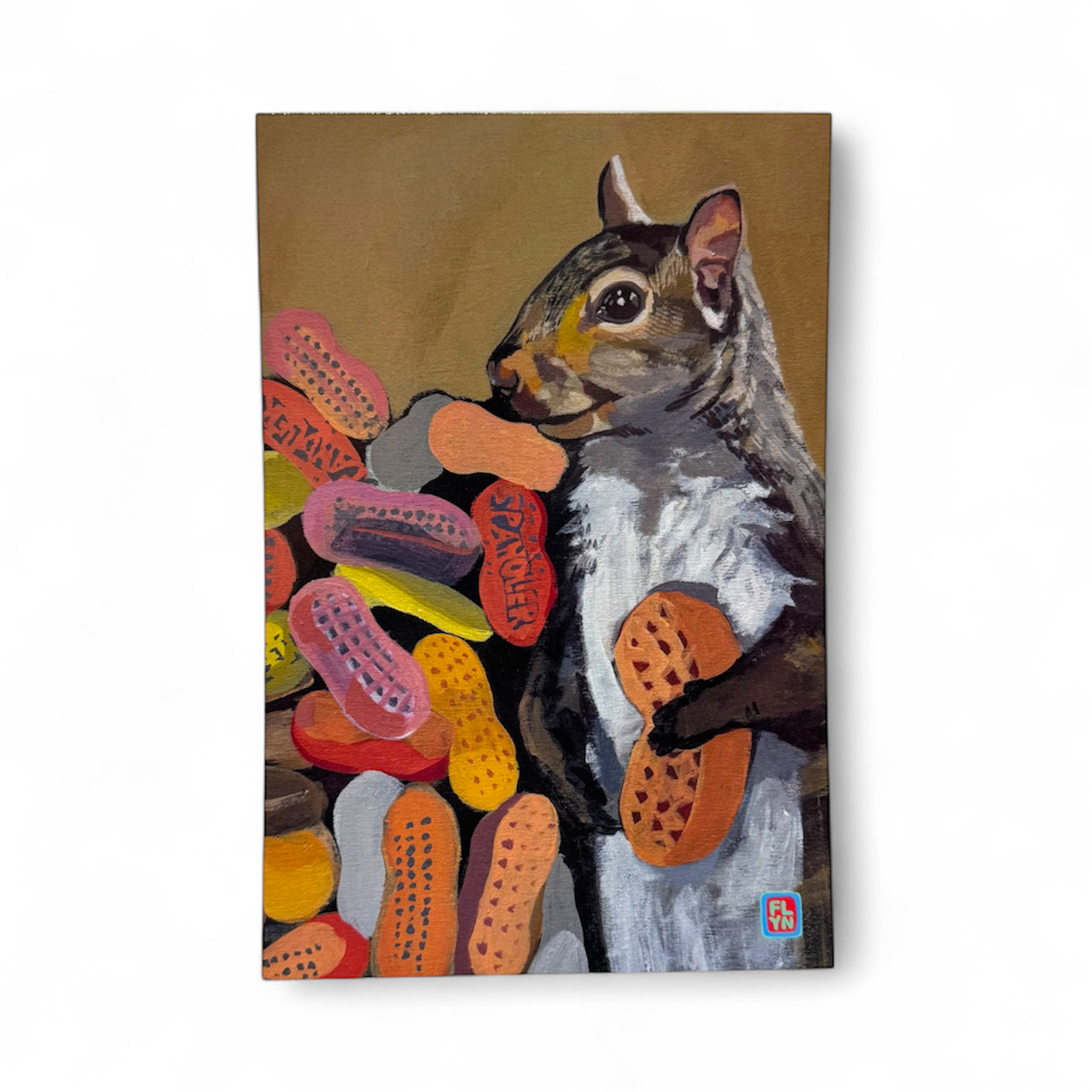 Peanut Squirrel 6"x9" Print Prints Flyn_Costello_Art