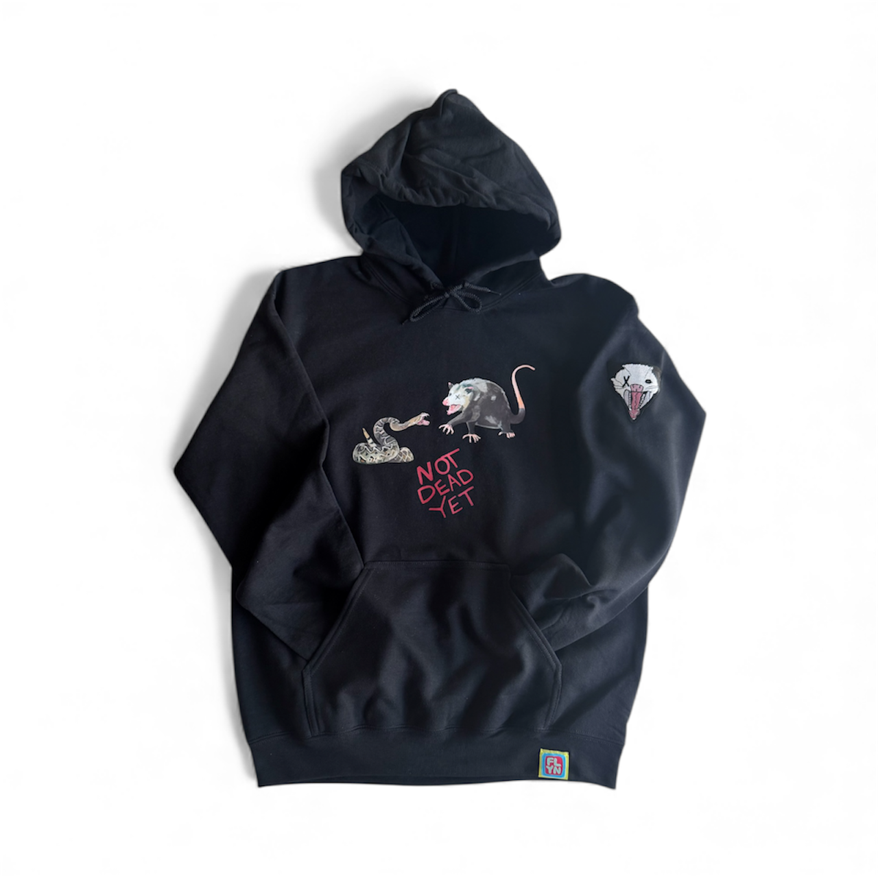 Not Dead Yet Adult Black Sweatshirt Hoodie FlynHats