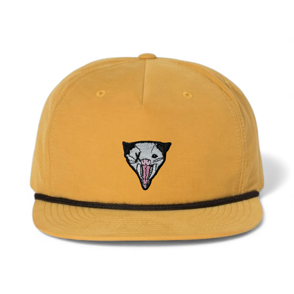 Not Dead Yet Opossum Rope Hat Hats Flyn Hats Biscuit/Black