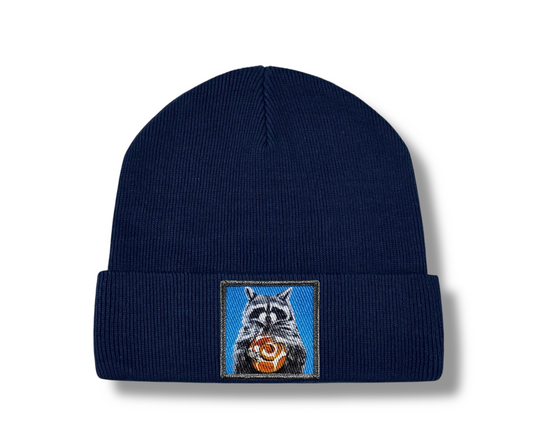 Navy Youth 100% organic cotton Beanie Choose your patch FLYNhats