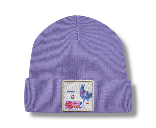 Purple Youth 100% organic cotton Beanie Choose your patch FLYNhats