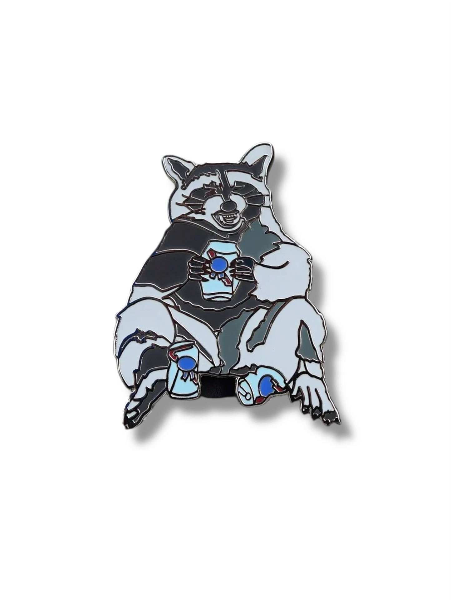 Beer Bandit Raccoon Pin Pinback Buttons Flyn Costello
