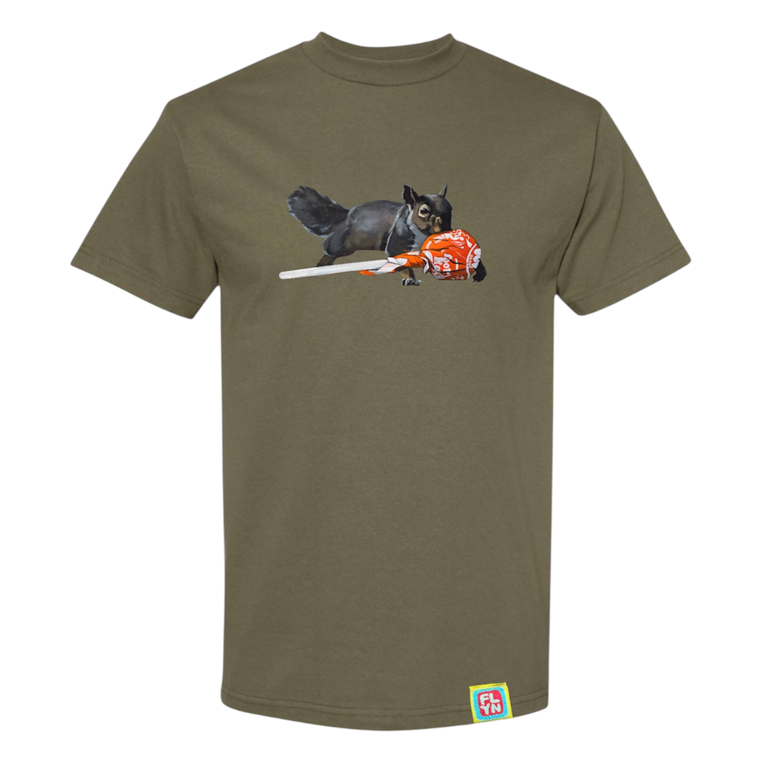 Secret Stash Squirrel t-shirt FlynHats