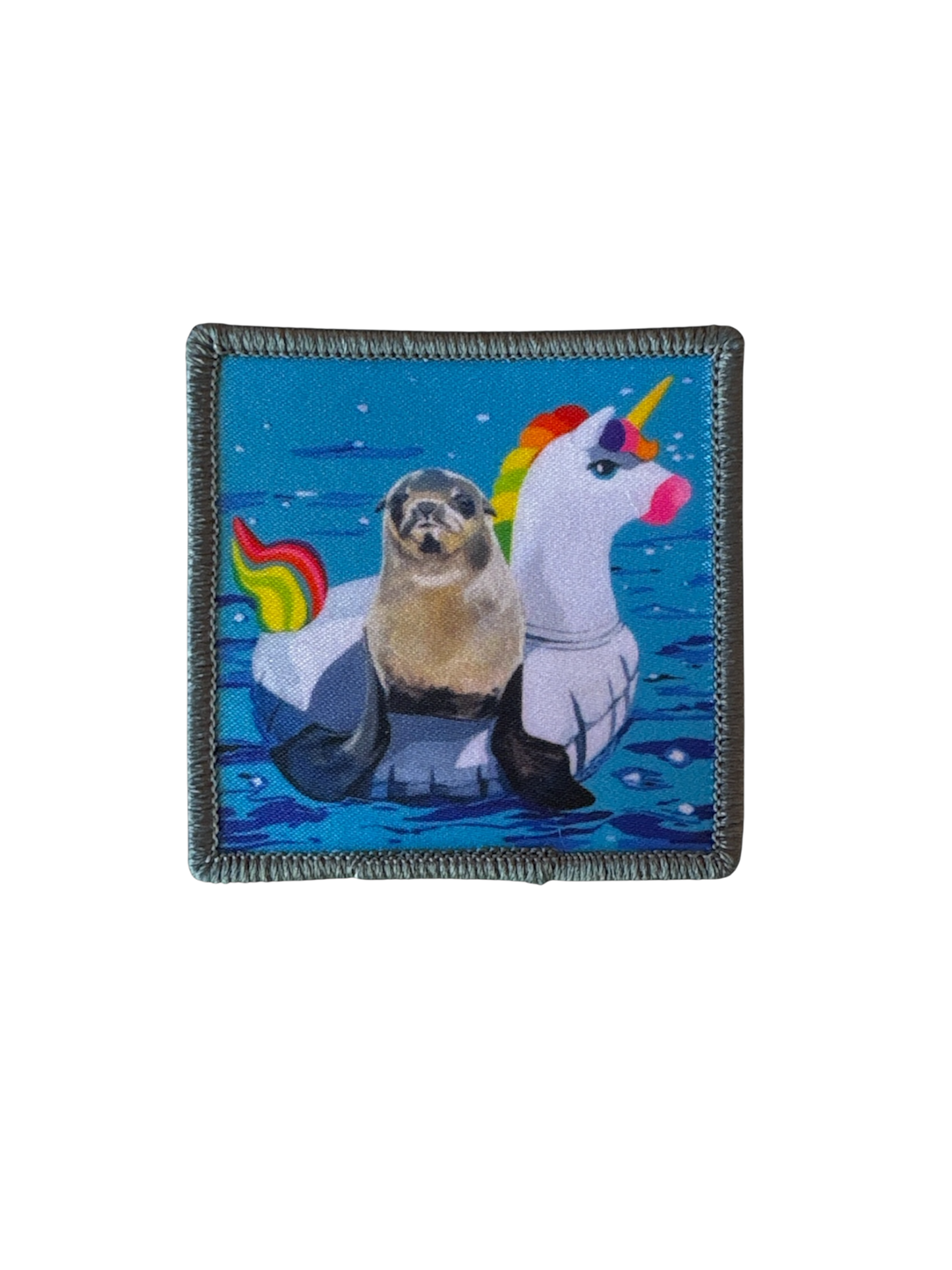 Blue Merino Wool Beanie Choose your patch