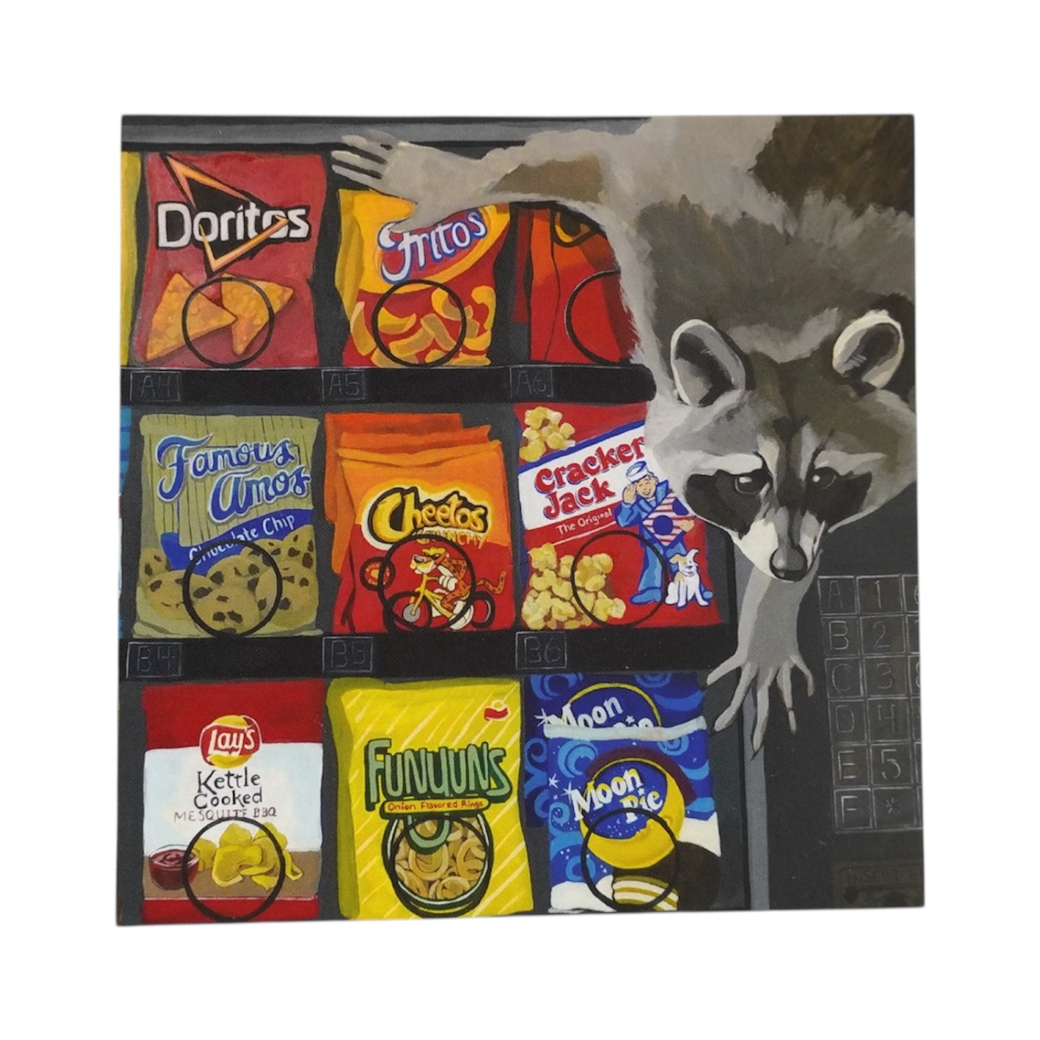 Vending Machine Raccoon Mini Print / Card postcards Flyn Costello