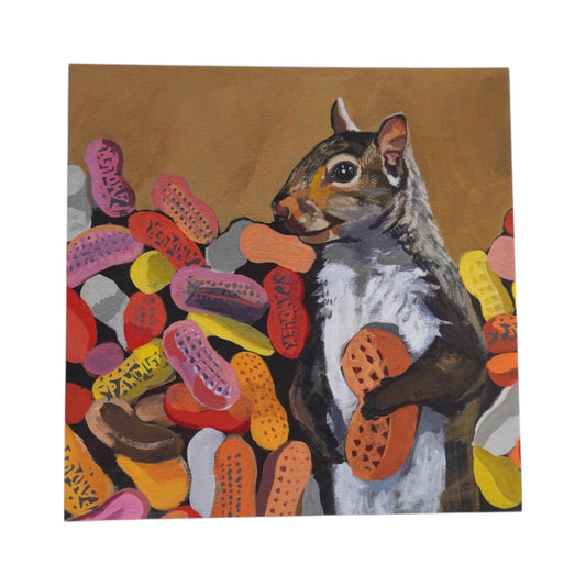 Peanut Squirrel Card postcards FlynHats