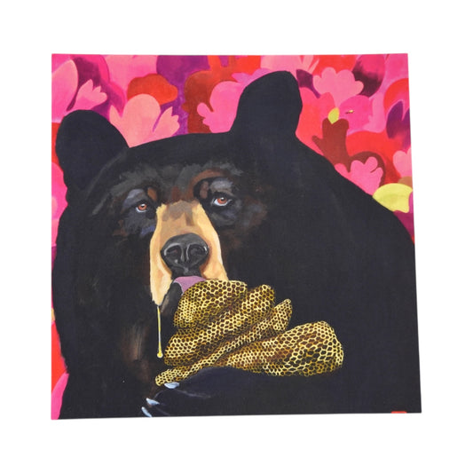 Honey Bear Mini Print/Card postcards FlynHats