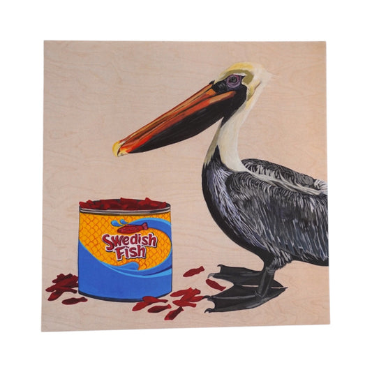 Gone Fishin' Pelican Postcard postcards FlynHats