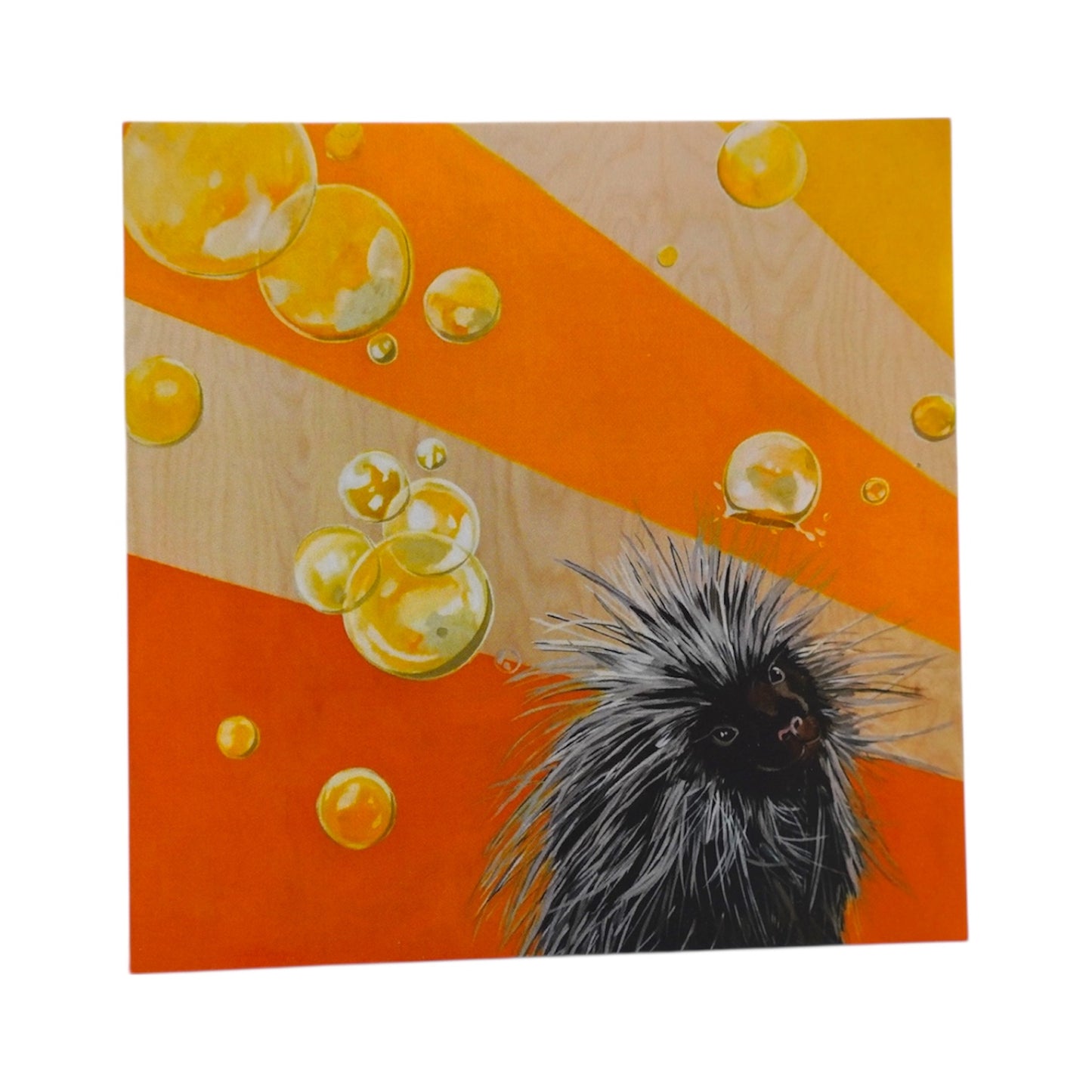 Yellow Porcupine Mini Print / Card postcards Flyn Costello