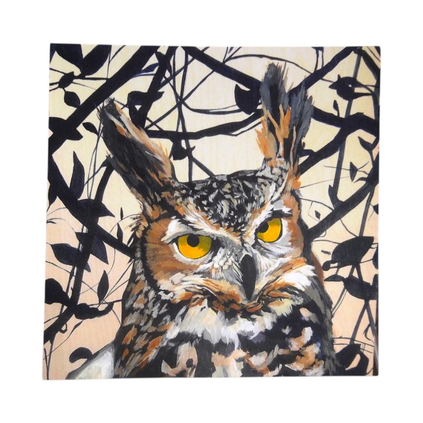 Gaia Branches Mini Print / Owl Card postcards Flyn Costello