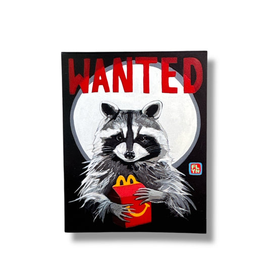 Wanted raccoon Magnet FlynHats