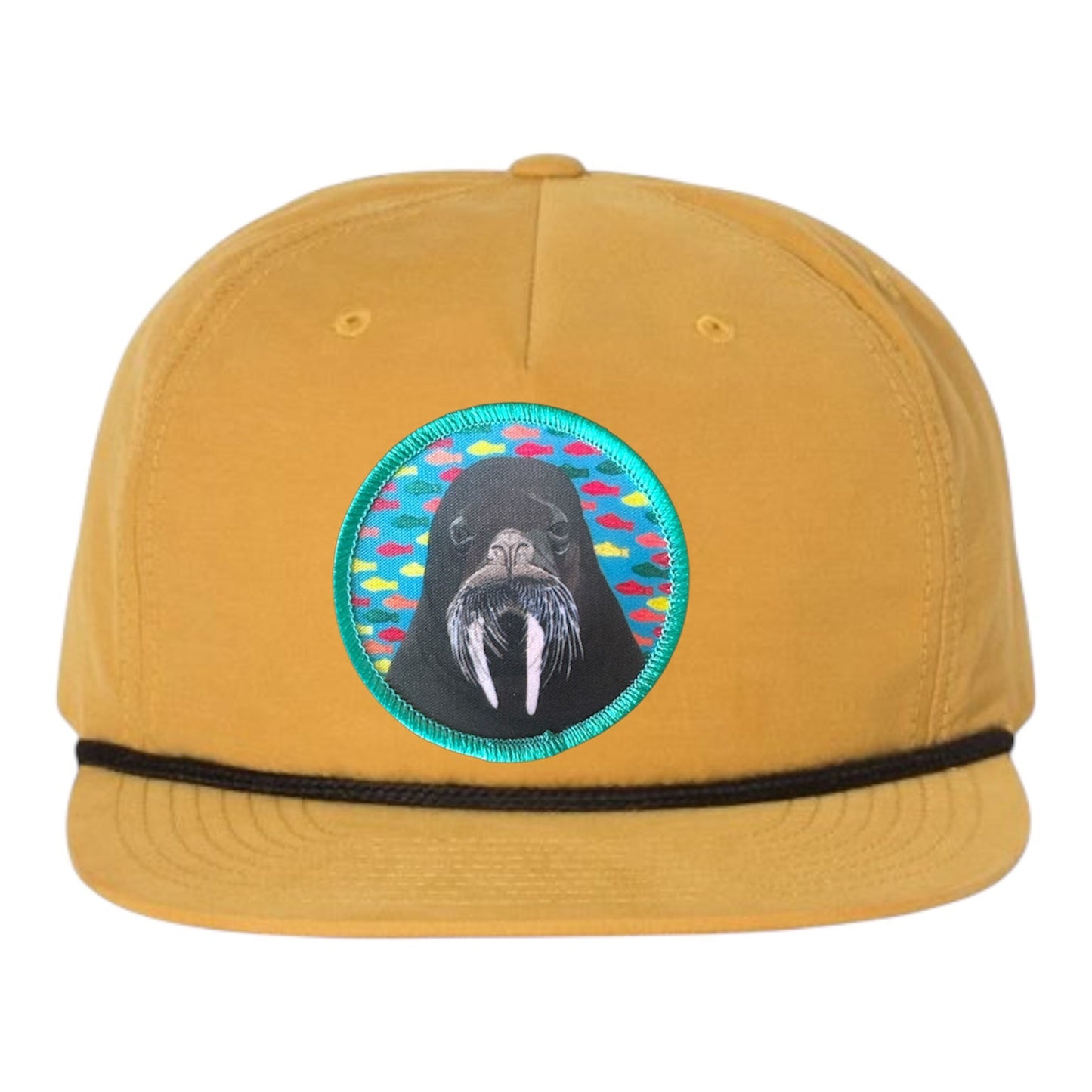 Walrus Rope Cap Hats FlynHats Biscuit/Black