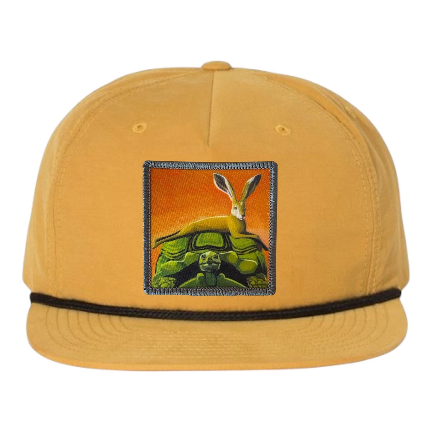 The Tortoise by a Hare Rope Cap Hats FlynHats Biscuit/Black