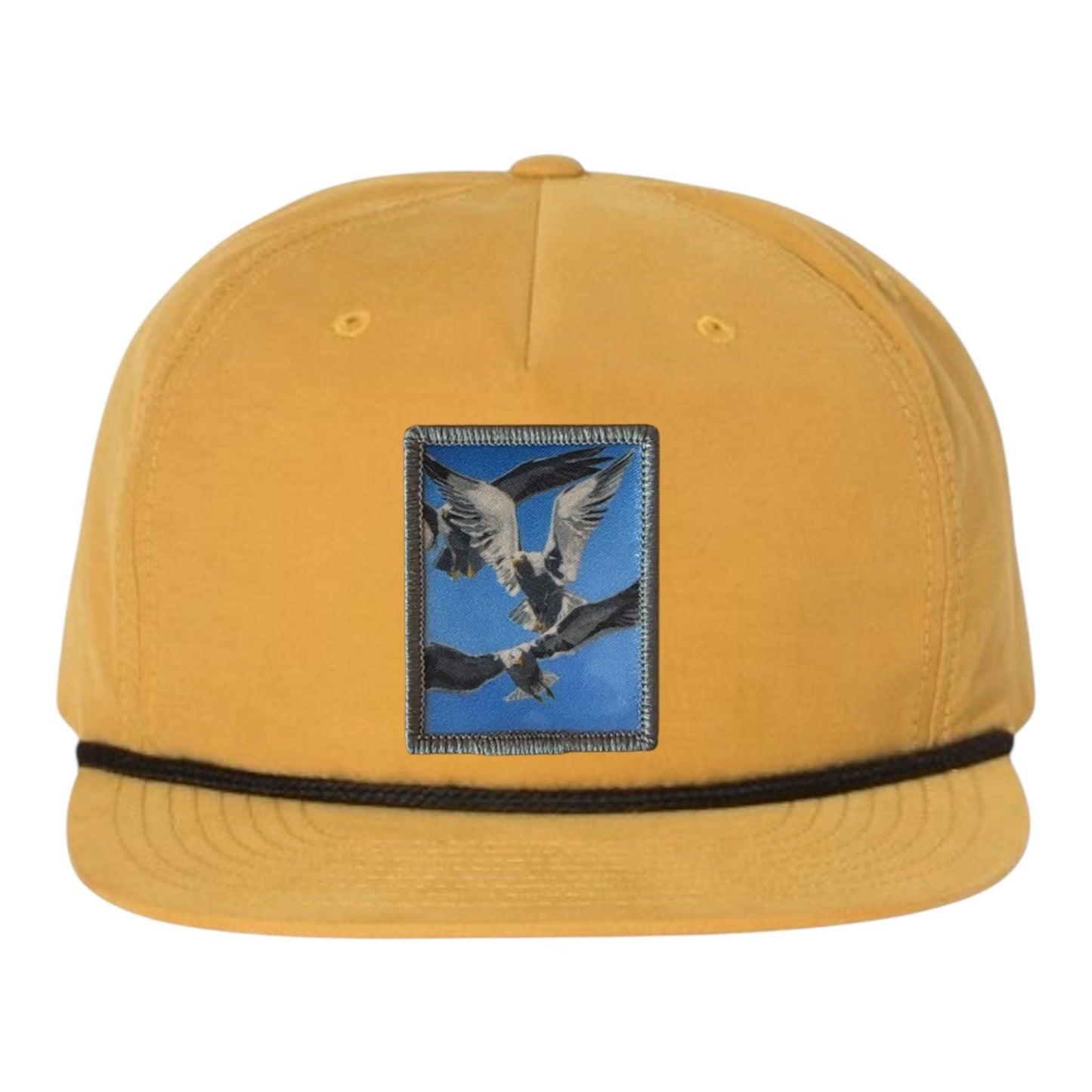 Flock Of Seagulls Rope Cap Hats FlynHats Biscuit/Black