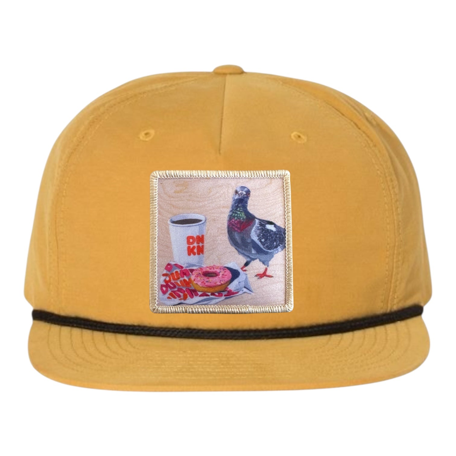 Biscuit/Black Rope Cap Hats FlynHats Pigeons Run On Donuts