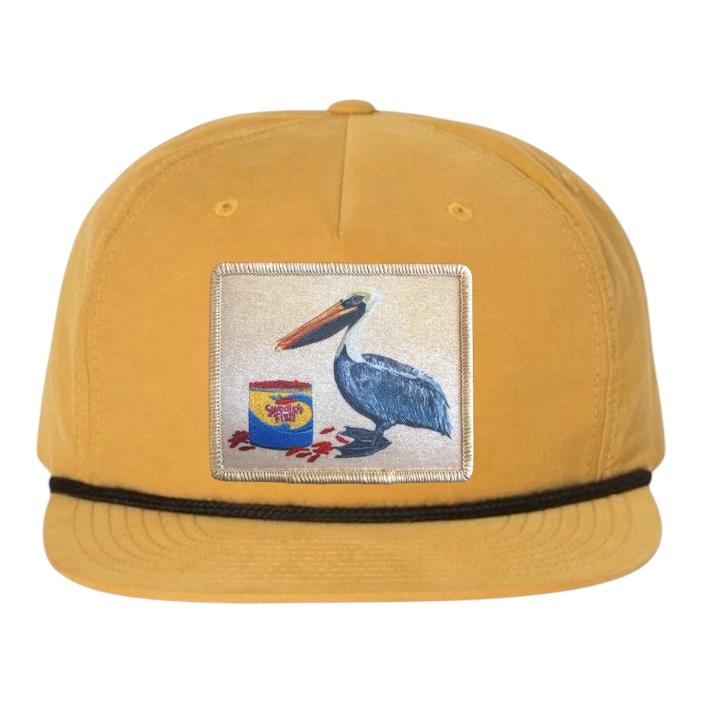 Gone Fishin' Rope Cap Hats FlynHats Biscuit/Black