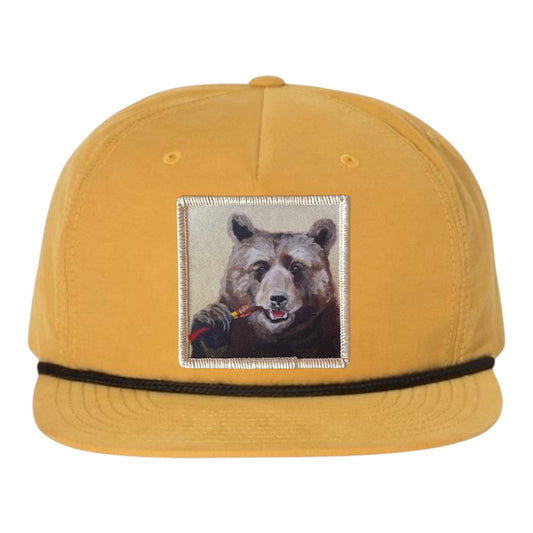 Slim Jim Rope Cap Hats FlynHats Biscuit/Black