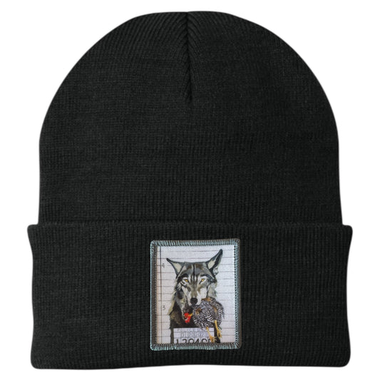 The Usual Suspects: Wolf Beanie Hats Flyn Costello Black