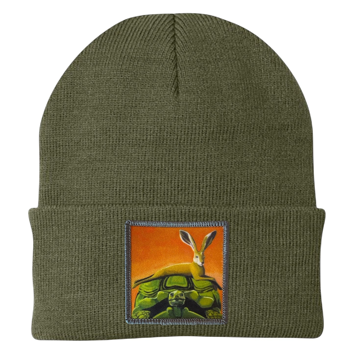 The Tortoise By a Hare Beanie Hats FlynHats Olive