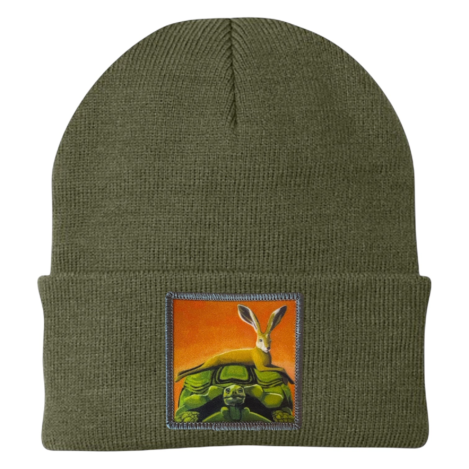 The Tortoise By a Hare Beanie Hats FlynHats Olive