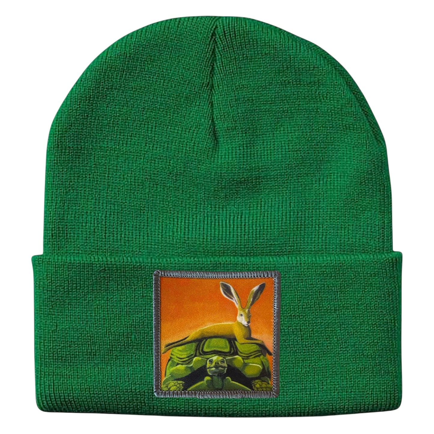 The Tortoise By a Hare Beanie Hats FlynHats Kelley Green