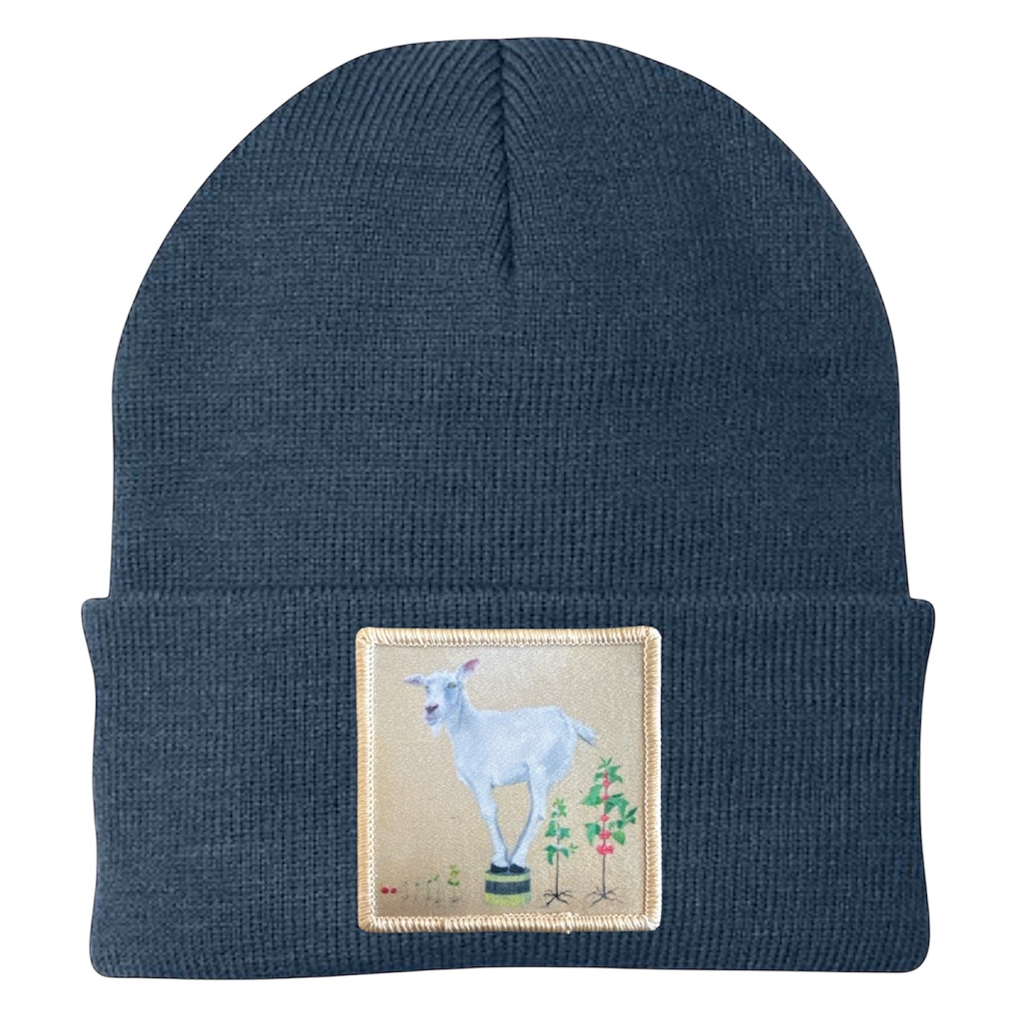 The Discoverer Goat Beanie Hats Flyn Costello Dusty Blue