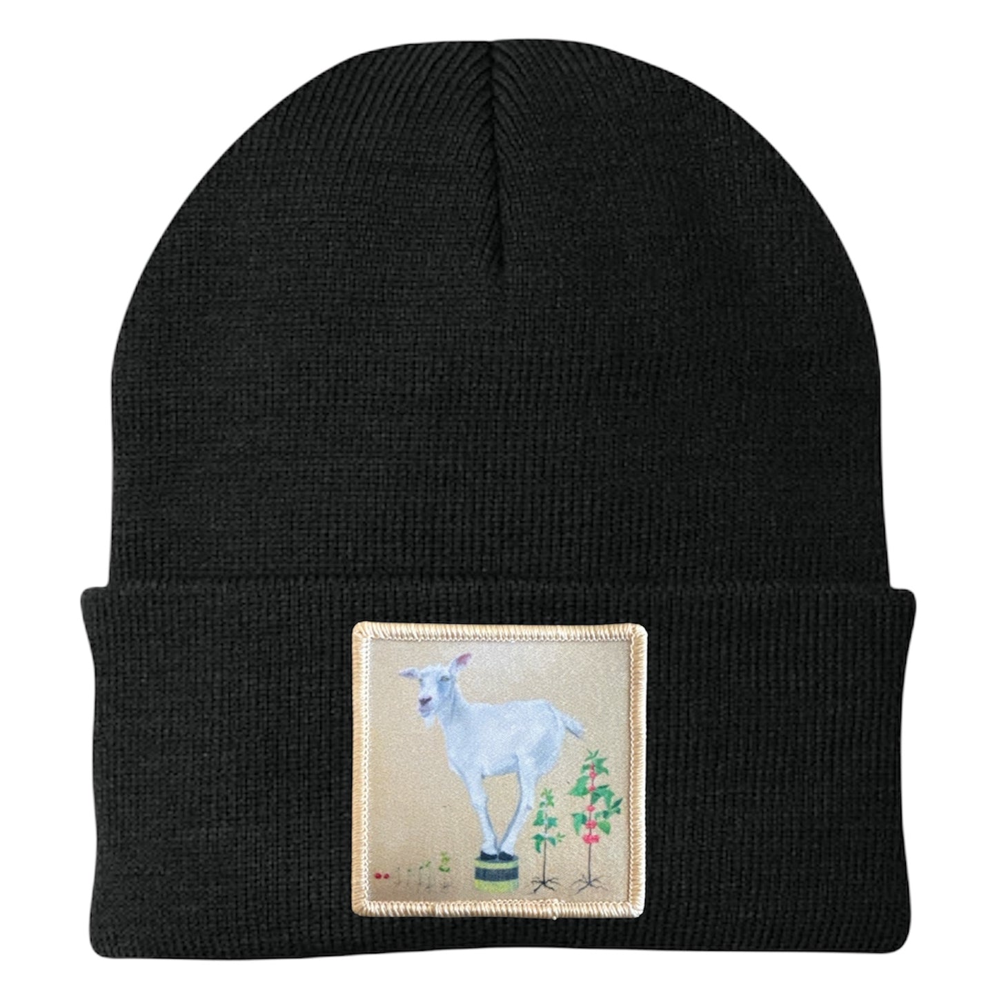 The Discoverer Goat Beanie Hats Flyn Costello Black