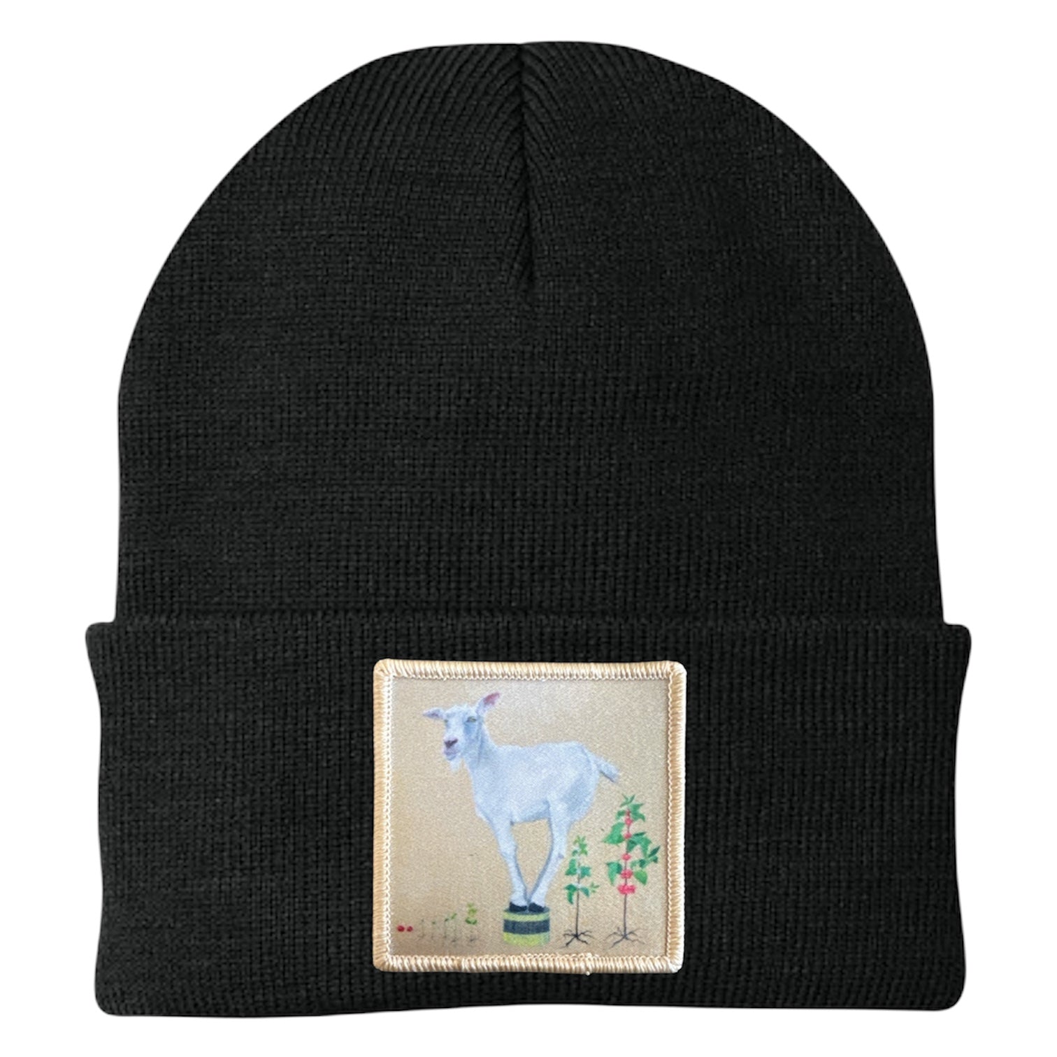 The Discoverer Goat Beanie Hats Flyn Costello Black