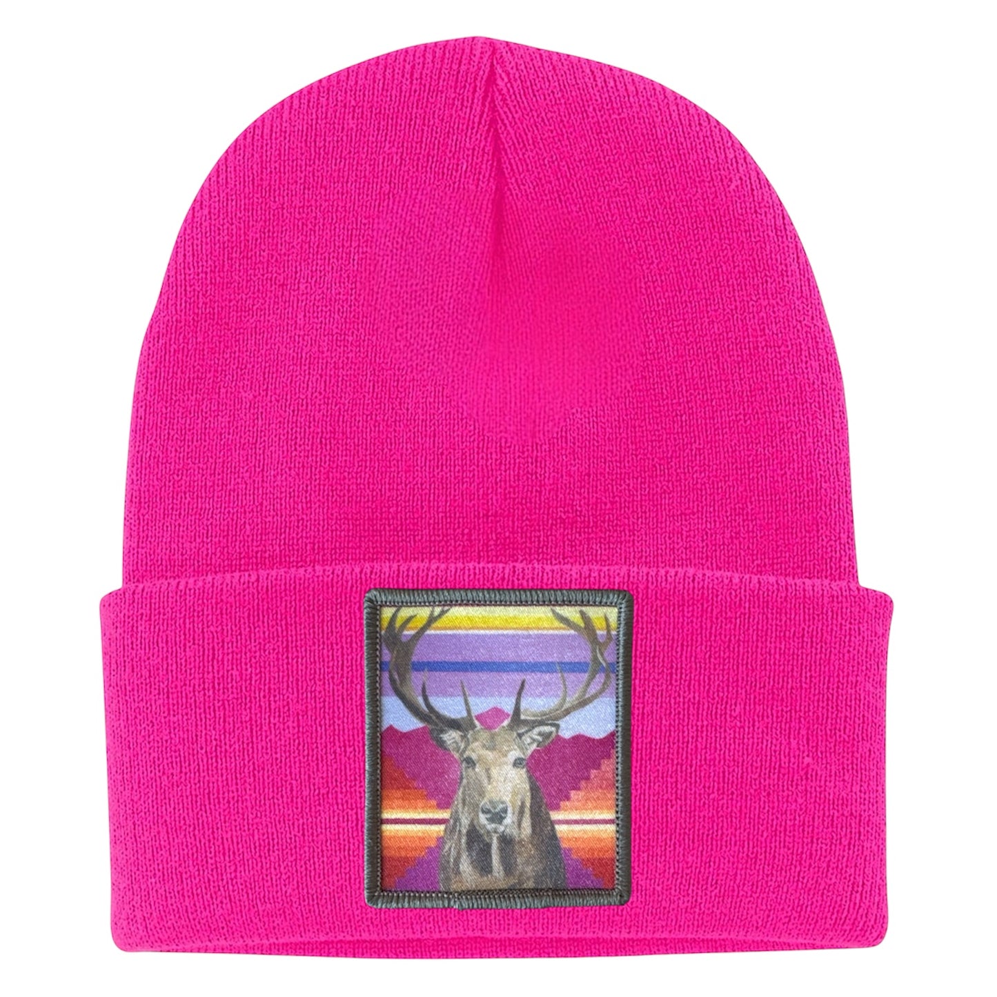 Elk Beanie Hats Flyn Costello Neon Pink