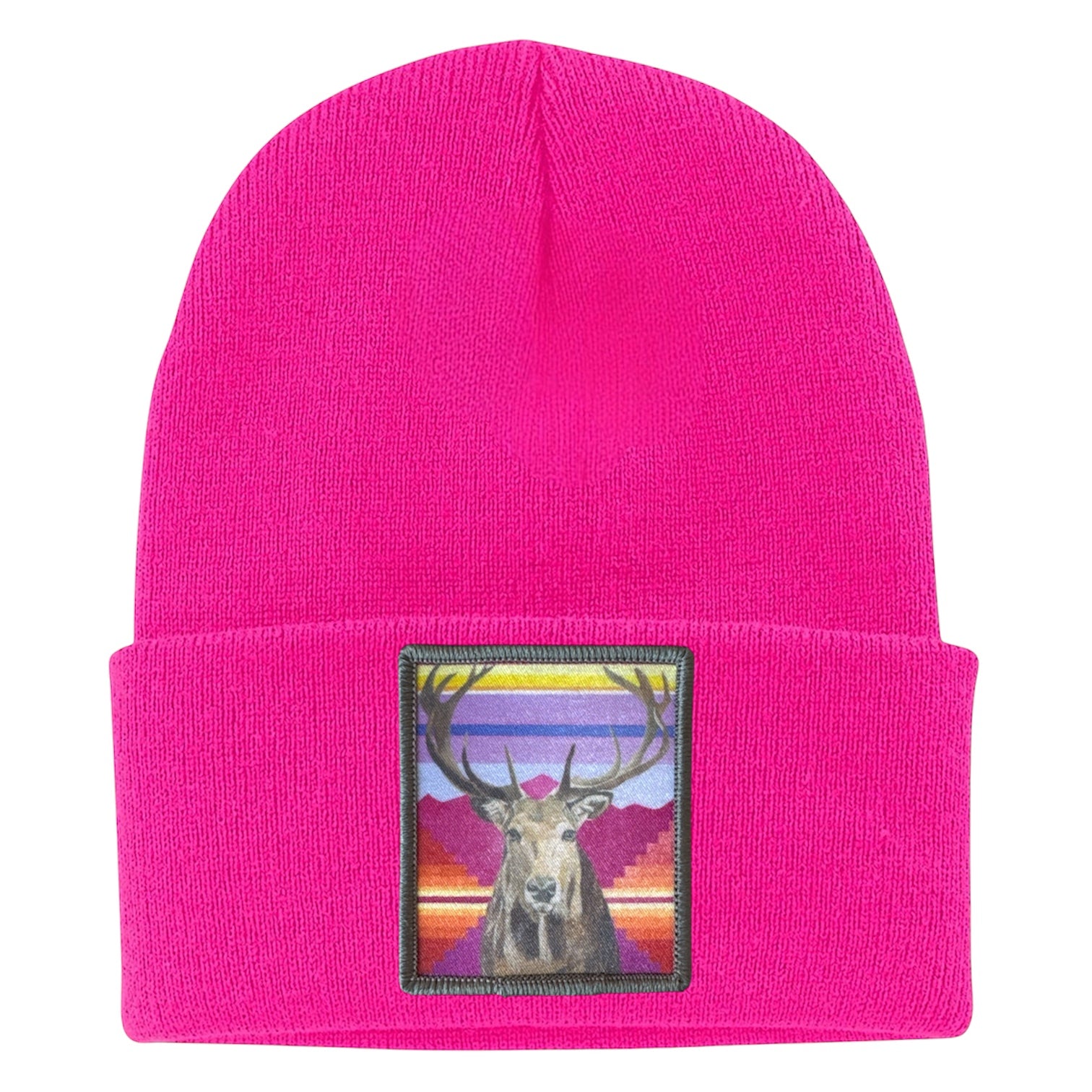 Elk Beanie Hats Flyn Costello Neon Pink