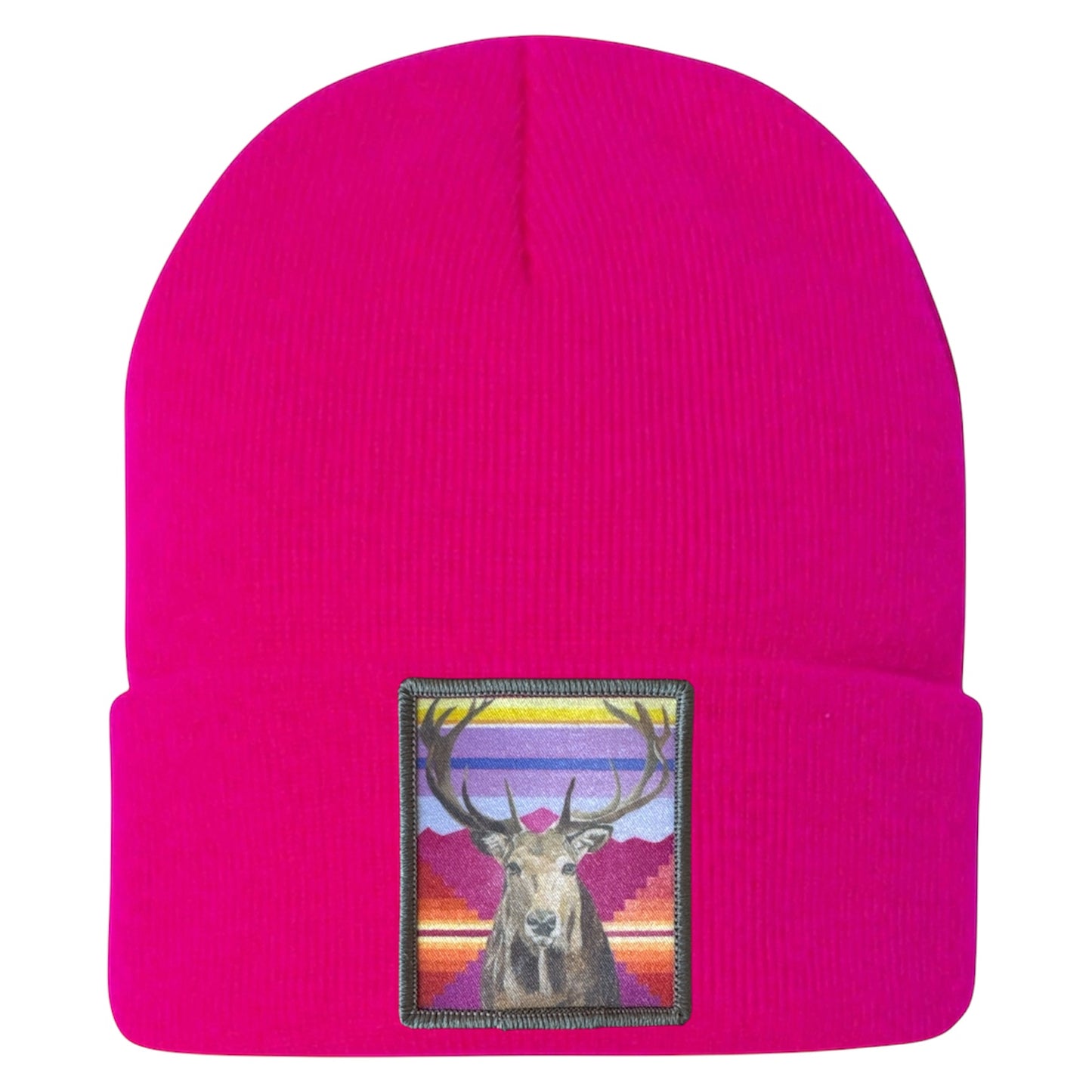 Elk Beanie Hats Flyn Costello Neon Fuchsia