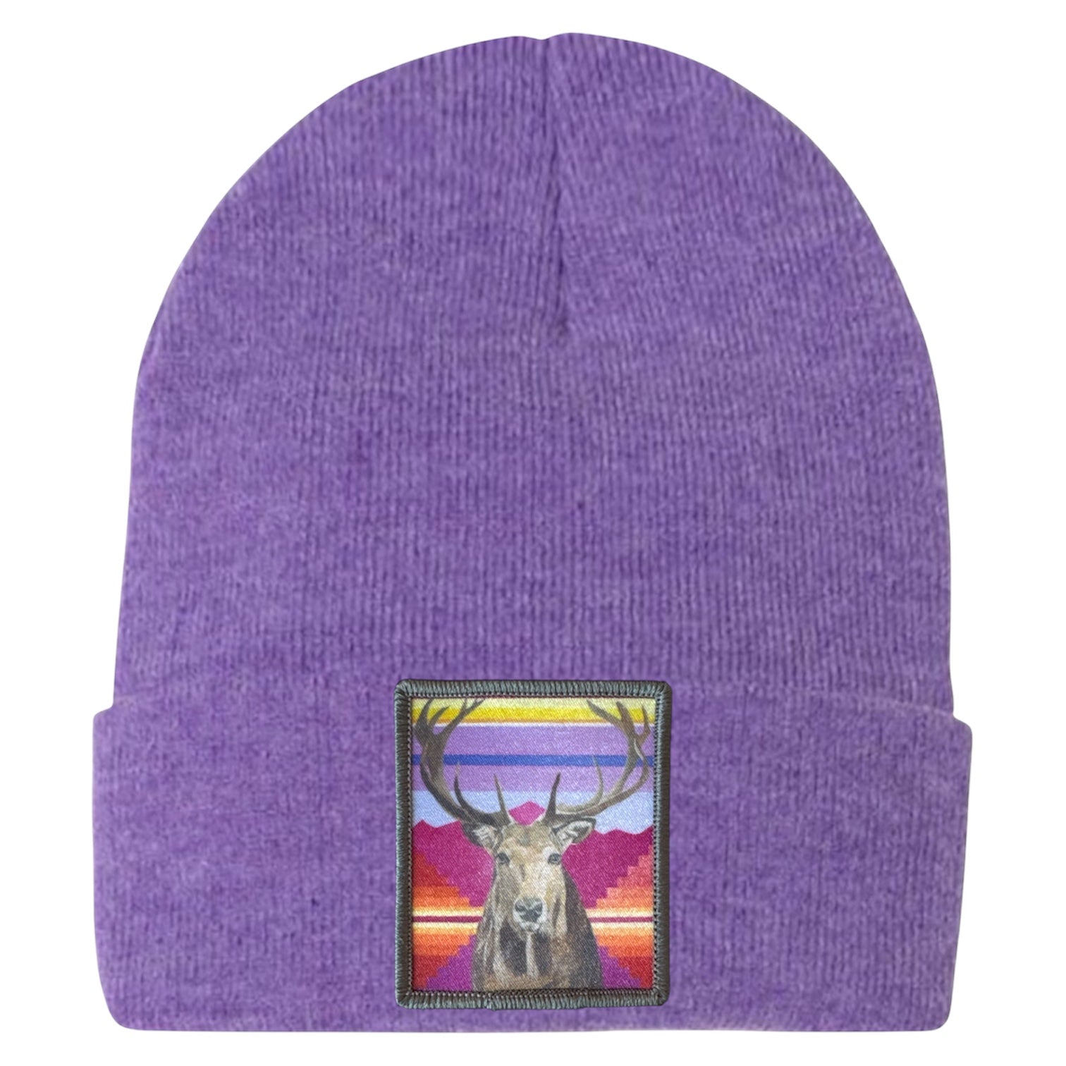 Elk Beanie Hats Flyn Costello Heather Purple
