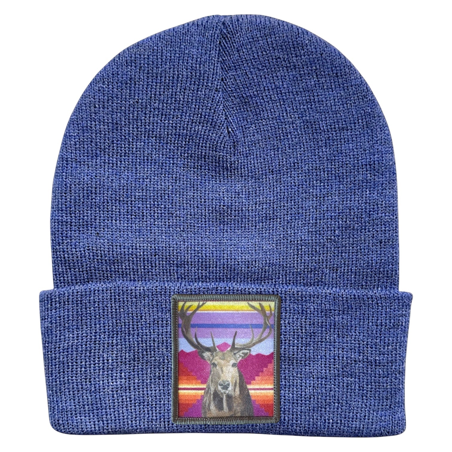Elk Beanie Hats Flyn Costello Heather Blue