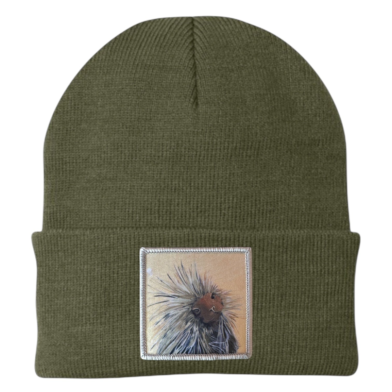 I don't mean to Burst your Bubble! Porcupine Beanie Hats Flyn Costello Olive