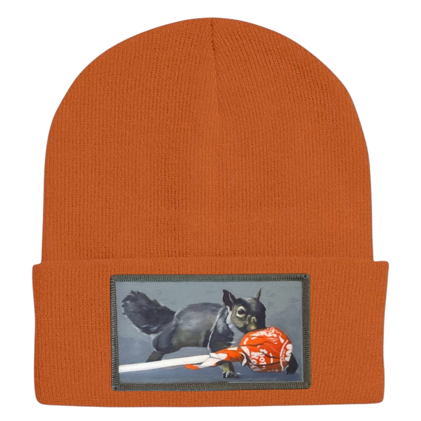 Secret Stash Squirrel Beanie Hats Flyn Costello Burnt Orange