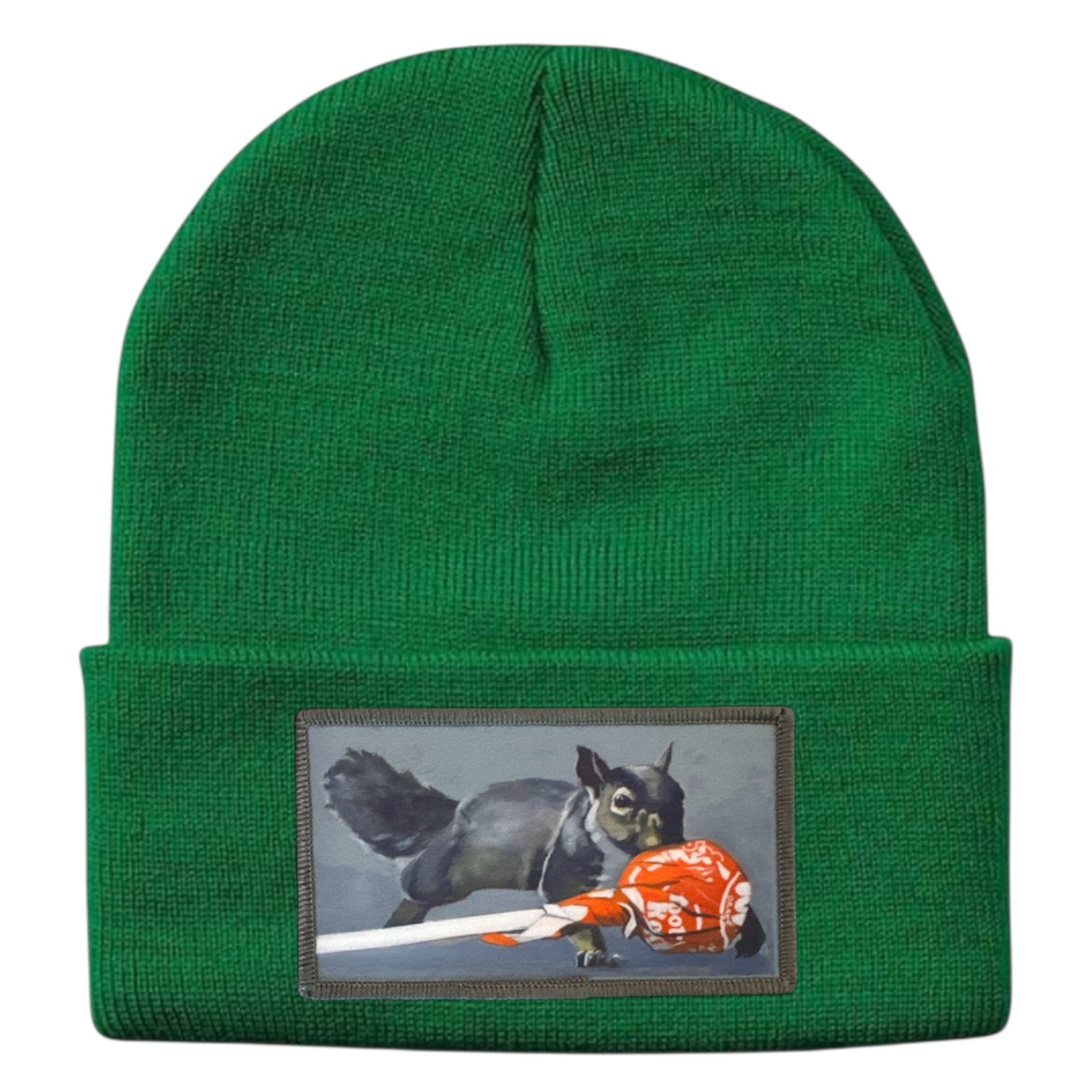 Secret Stash Squirrel Beanie Hats Flyn Costello Kelley Green