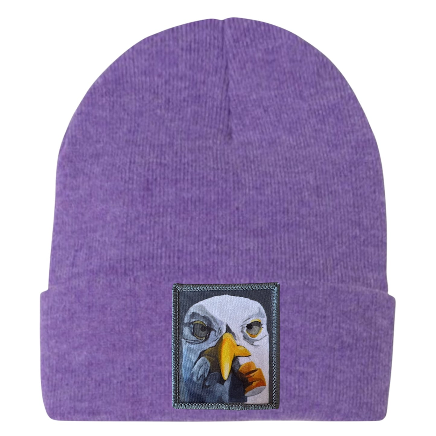 Seagull with Cig Beanie Hats Flyn Costello Heather purple