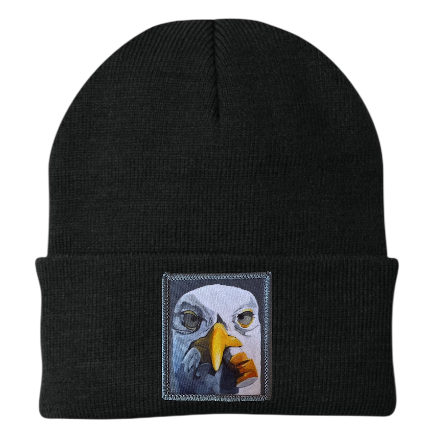 Seagull with Cig Beanie Hats Flyn Costello Black