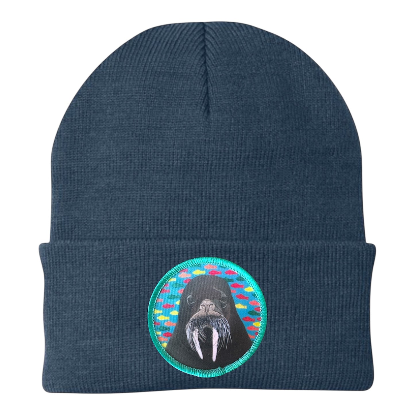 Walrus Dreams Beanie Hats Flyn Costello Dusty Blue