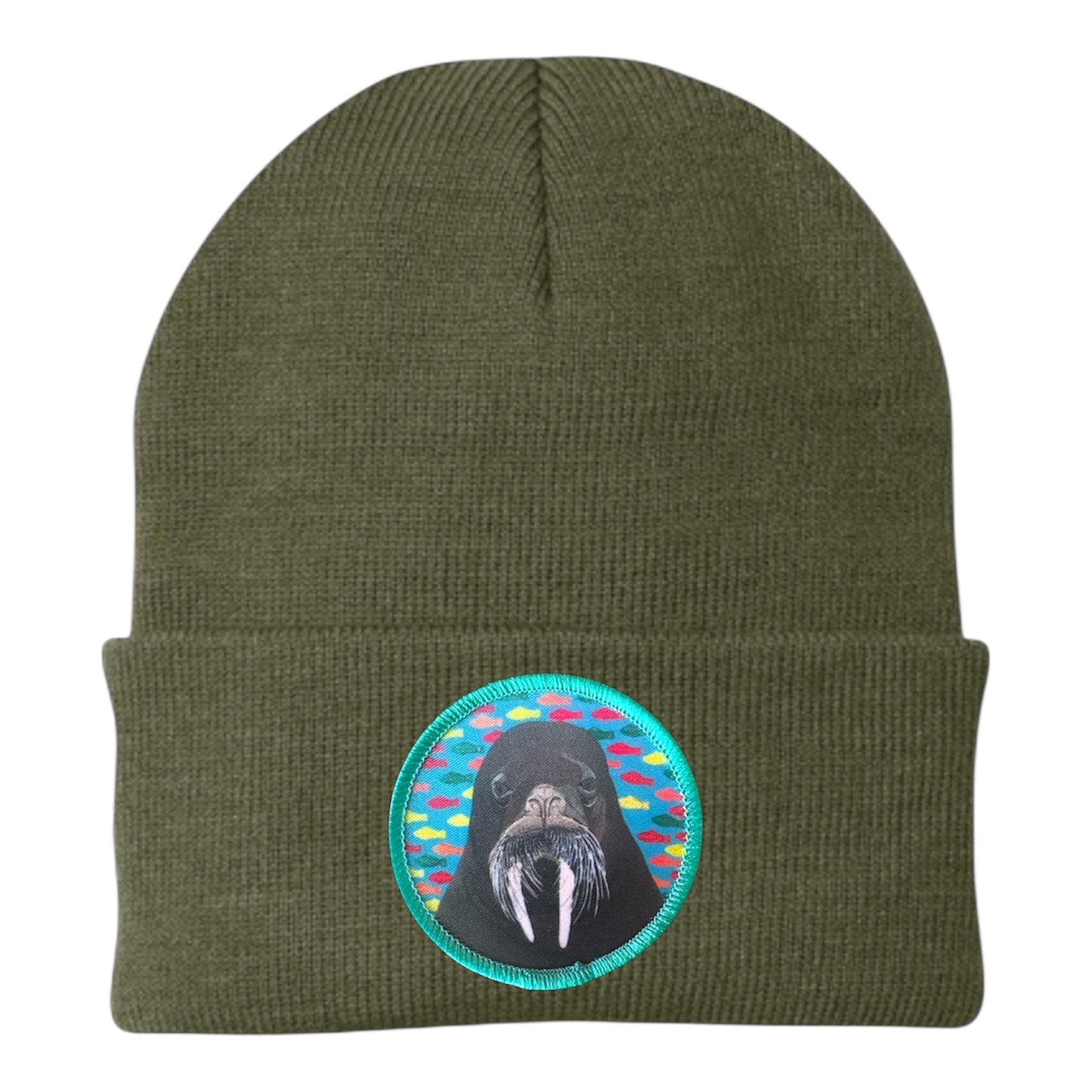 Walrus Dreams Beanie Hats Flyn Costello Olive
