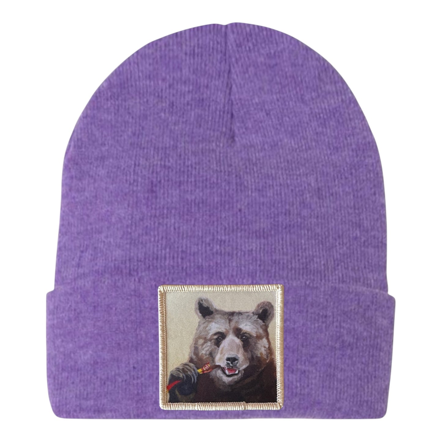 Slim Jimmy Bear Beanie Hats Flyn Costello Heather Purple