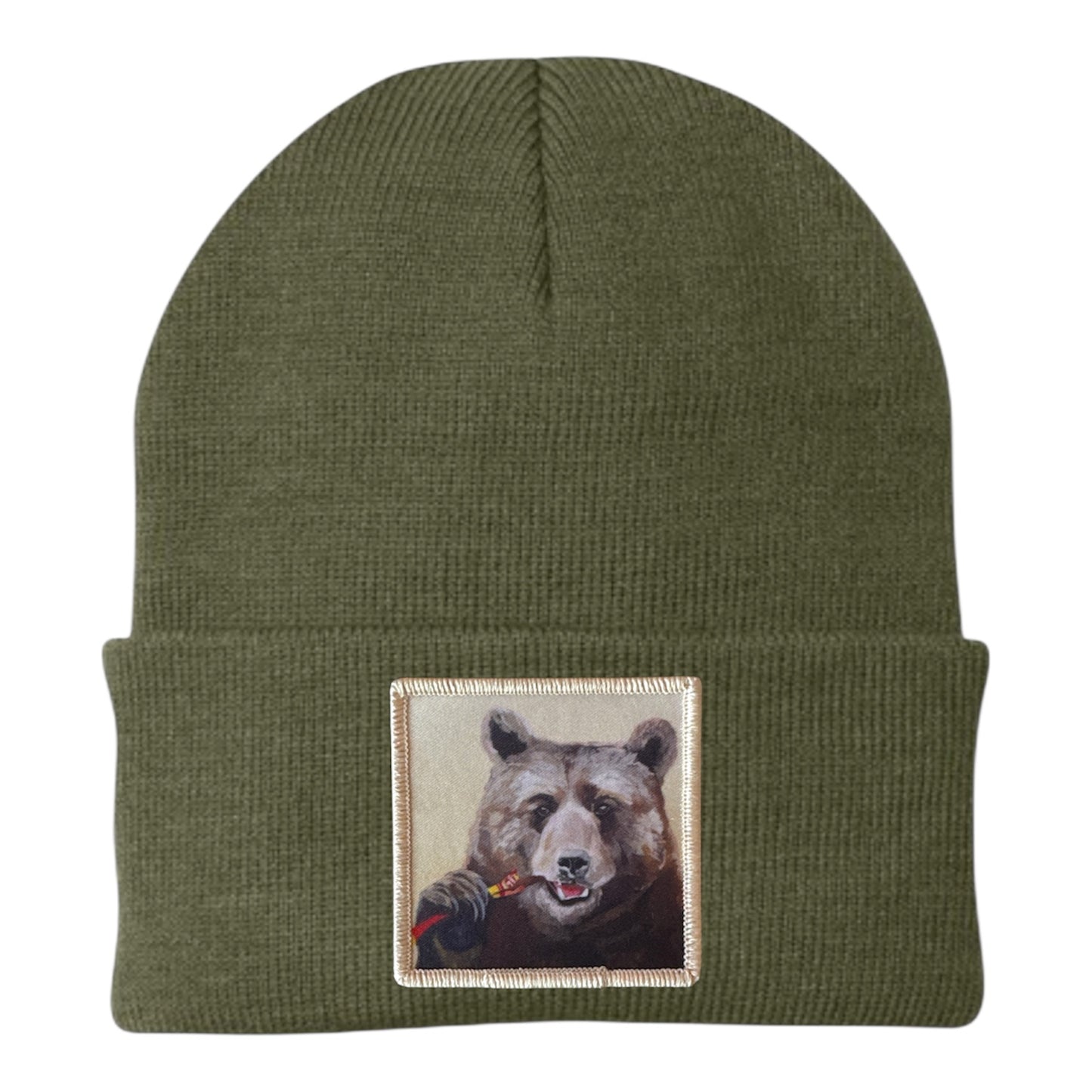 Slim Jimmy Bear Beanie Hats Flyn Costello Olive