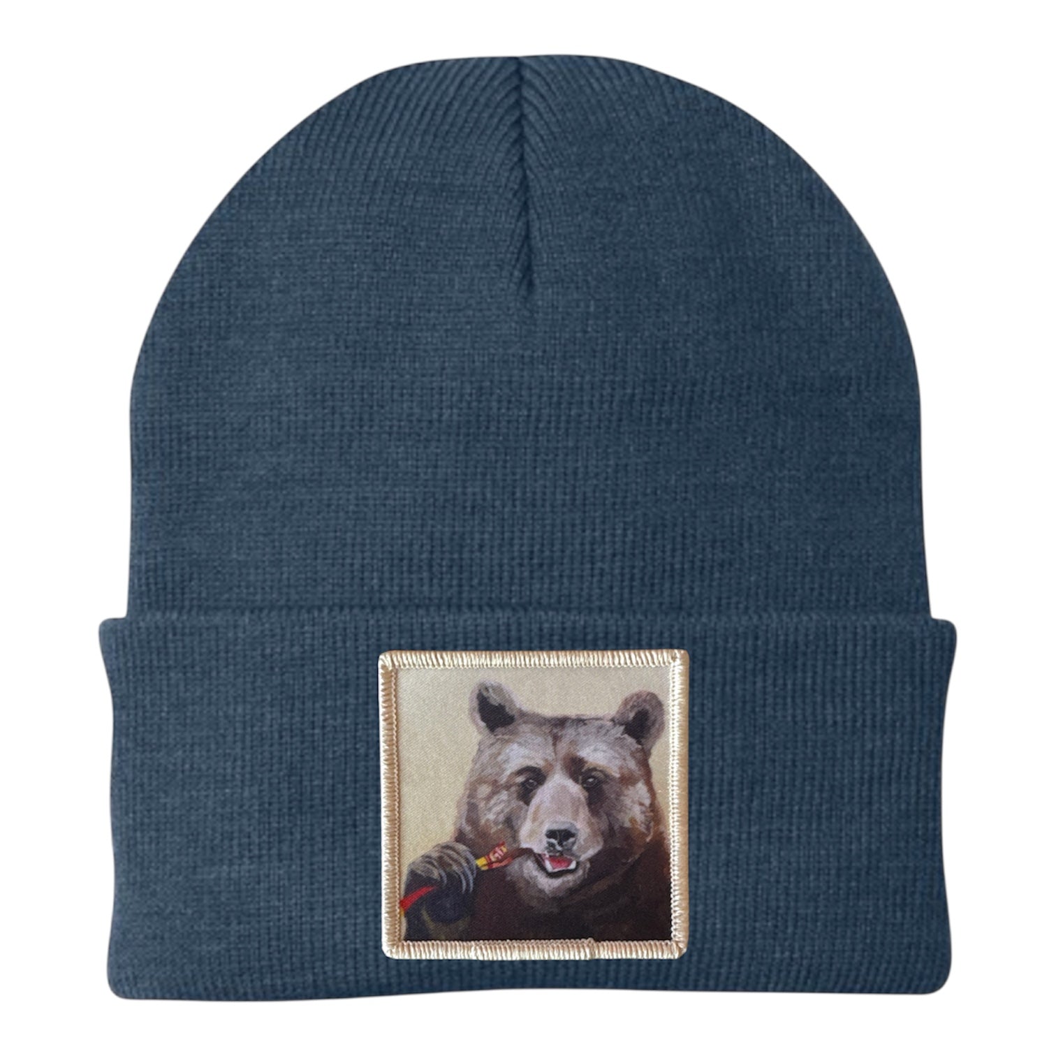 Slim Jimmy Bear Beanie Hats Flyn Costello Dusty Blue