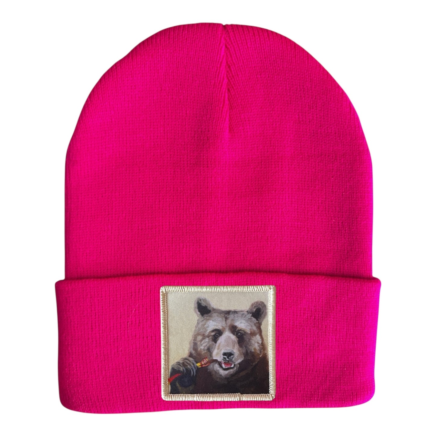 Slim Jimmy Bear Beanie Hats Flyn Costello Neon Fuchsia